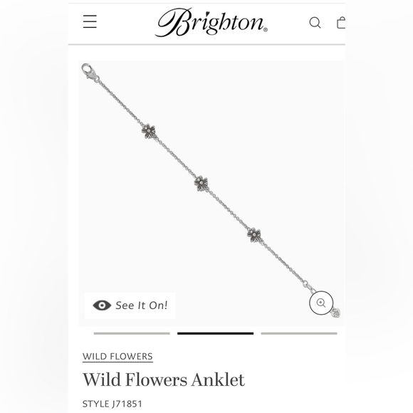 Brighton- BNWT/ tissue paper &cloth bag- Wild Flowers anklet. Great for holidays - Picture 2 of 11